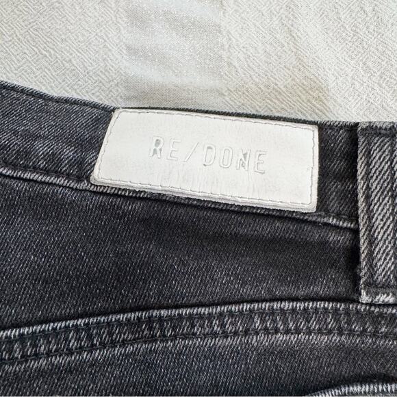 Re/done 70s Straight Jeans Washed Noir with Hole Size 29 - Picture 5 of 13